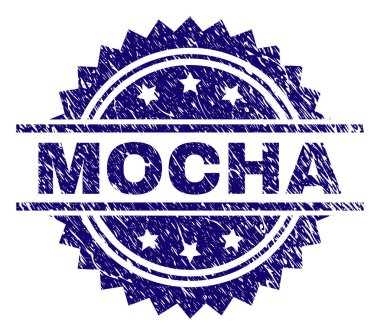 Dokulu Mocha damga mühür çizik