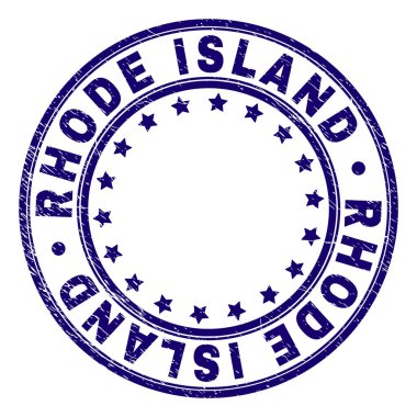 Dokulu Rhode Island damga mühür yuvarlak çizik