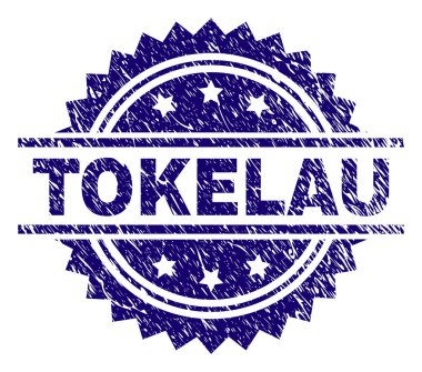 Dokulu Tokelau damga mühür çizik
