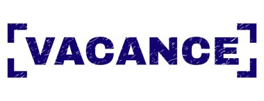 Dokulu Vacance damga mühür köşeler arasında çizik