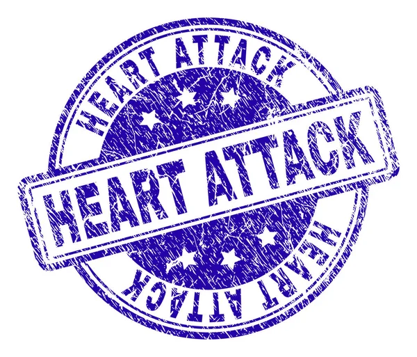 Selo de carimbo de ATTACK de coração texturizado Grunge — Vetor de Stock