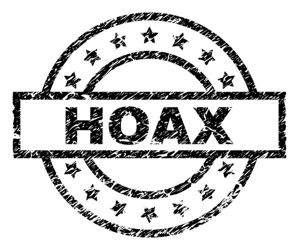 Grunge Textured sigillo timbro HOAX — Vettoriale Stock