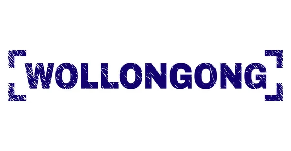 Grunge texturierte Wollongong Stempelsiegel zwischen den Ecken — Stockvektor