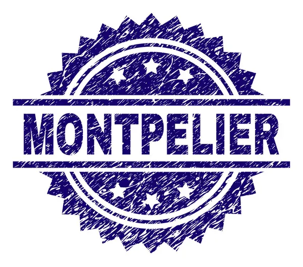 Sello de sello MONTPELIER texturizado rayado — Archivo Imágenes Vectoriales