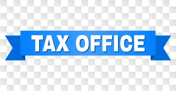 Μπλε λωρίδα με φορολογικό γραφείο λεζάντα — Διανυσματικό Αρχείο