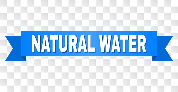 Blue Stripe with NATURAL WATER Caption — Stock Vector