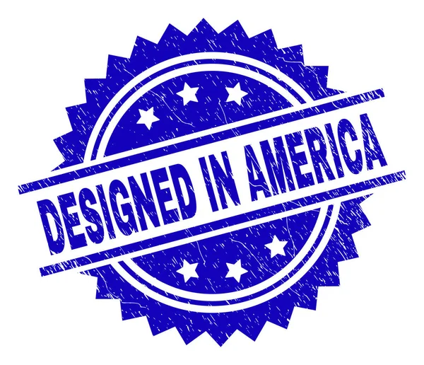 Grunge υφής σχεδιασμένο στην Αμερική σφραγίδα σφραγίδα — Διανυσματικό Αρχείο