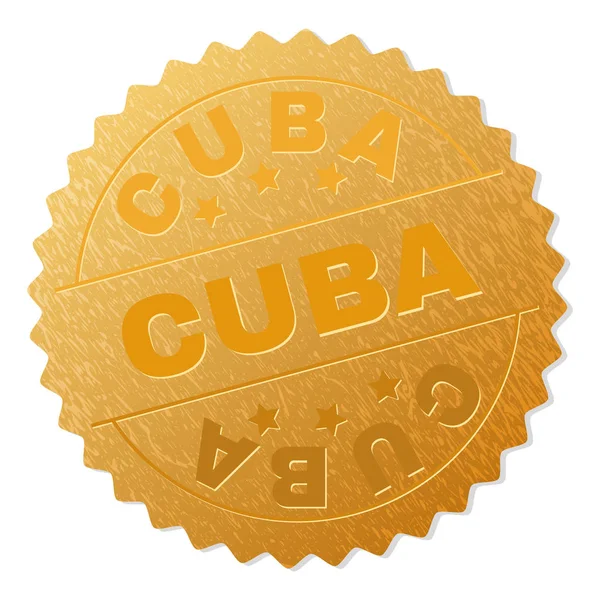 Timbre Médaille d'or CUBA — Image vectorielle