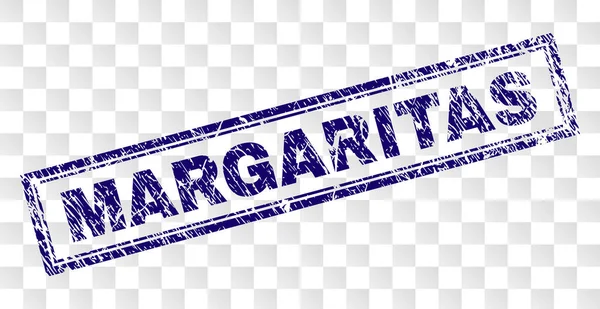 Σφραγίδα ορθογωνίου γδαρμένο Margaritas — Διανυσματικό Αρχείο