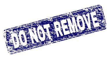 Grunge çerçeveli yuvarlatılmış dikdörtgen damgası kaldırmak değil