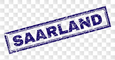 Çizik Saarland dikdörtgen damgası