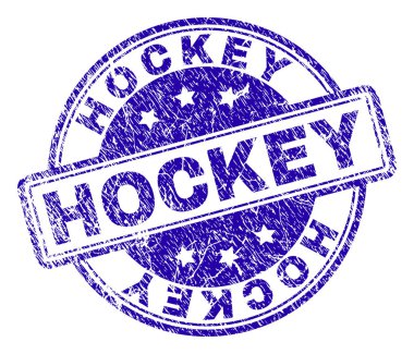 Dokulu hokey damga mühür çizik