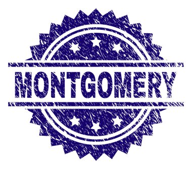 Dokulu Montgomery damga mühür çizik