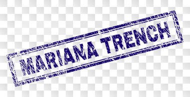Grunge Mariana Çukuru dikdörtgen damgası
