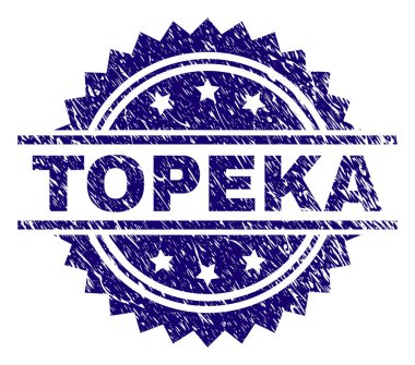 Grunge Topeka damga mühür dokulu