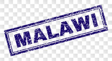 Grunge Malavi dikdörtgen damgası