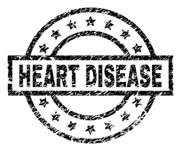 Poškrábaný texturou srdeční choroby destička — Stockový vektor