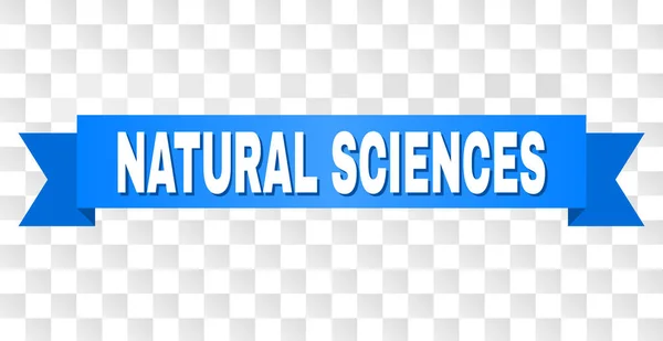 Ruban bleu avec des sciences naturelles Texte — Image vectorielle