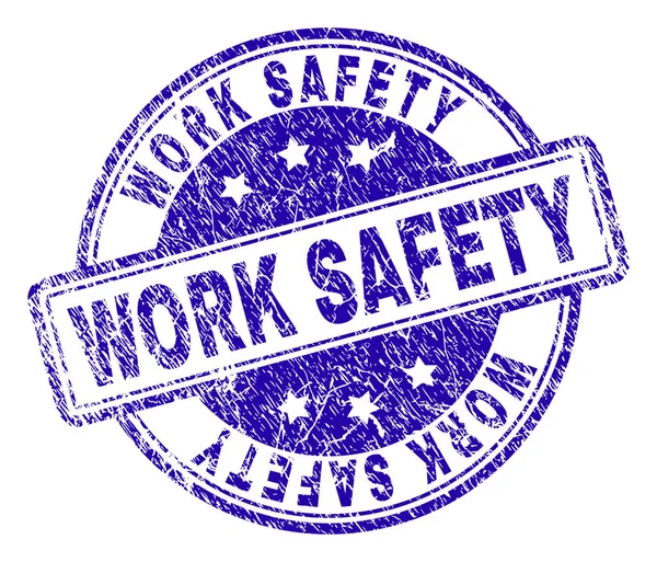 Scratched Textured WORK SAFETY Stamp Seal — Stock Vector