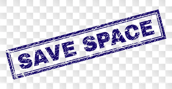 Grunge SAVE SPACE Rectángulo Sello — Vector de stock