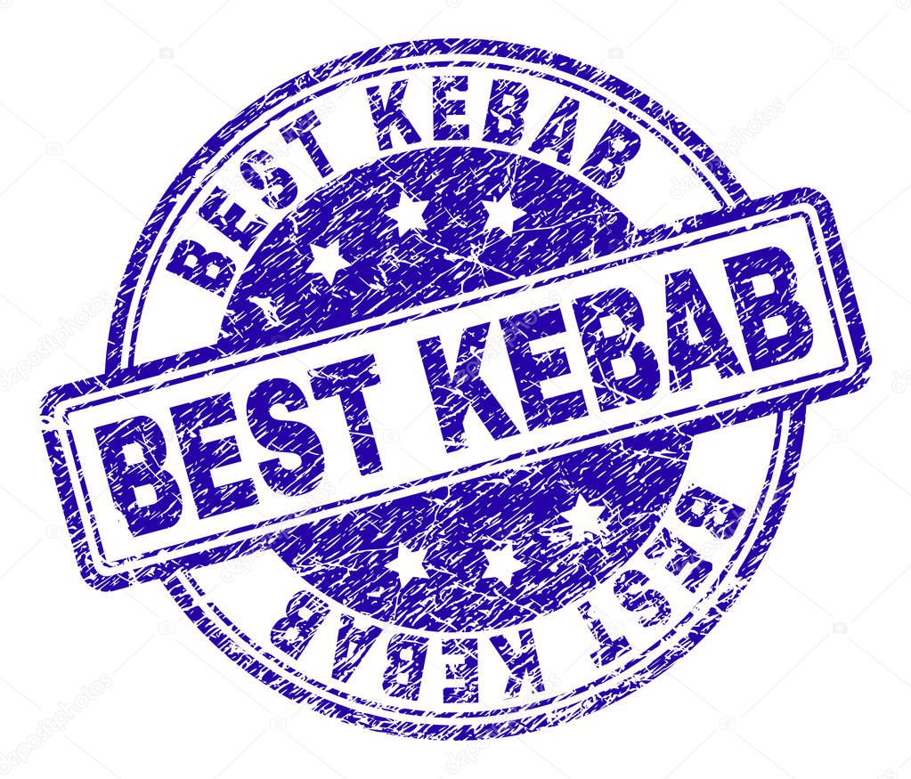 Grunge Textured BEST KEBAB Stamp Seal