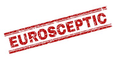Dokulu Eurosceptic damga mühür çizik