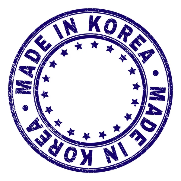 Grunge damga mühür yuvarlak Made In Kore dokulu — Stok Vektör