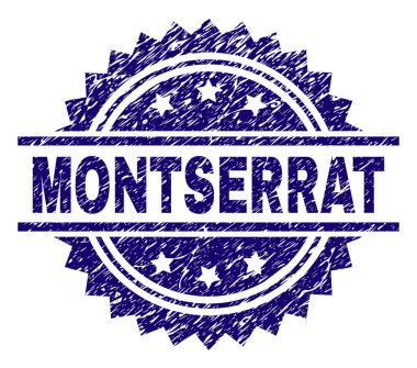 Grunge Montserrat damga mühür dokulu