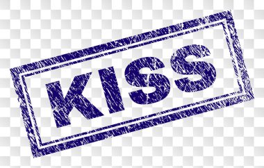 Çizik öpücük dikdörtgen damgası