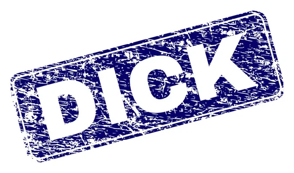 Grunge DICK Sello de rectángulo redondeado enmarcado — Vector de stock
