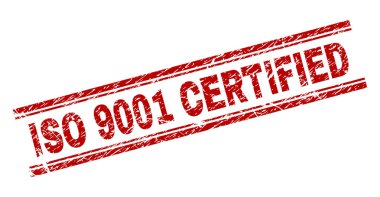 Grunge ISO 9001 sertifikalı damga mühür dokulu