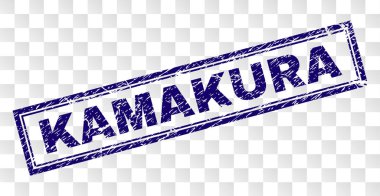 Grunge Kamakura dikdörtgen damgası