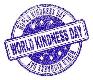 Grunge dokulu dünya nezaket günü damga mühür