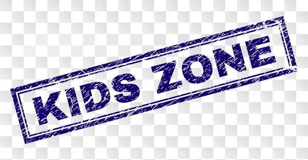 แสตมป์สี่เหลี่ยมผืนผ้า KIDS ZONE — ภาพเวกเตอร์สต็อก