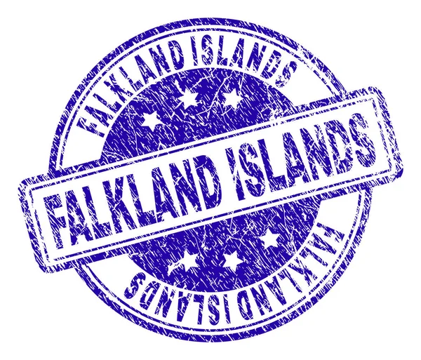 划痕的福克兰群岛邮票印章 — 图库矢量图片