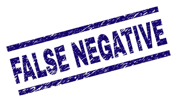 False Negative Seal Print Distress Style Blue Vector Rubber Print — Stock Vector