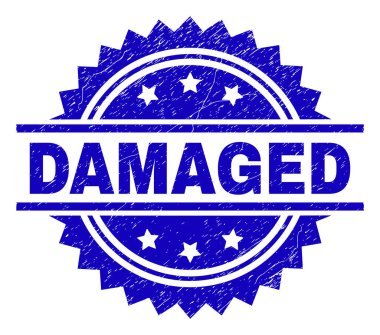 Dokulu hasarlı damga mühür çizik