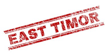 Doğu Timor damga mühür grunge dokulu
