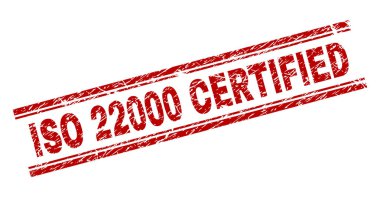 ISO 22000 sertifikalı damga mühür grunge dokulu