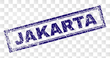 Grunge Jakarta dikdörtgen damgası