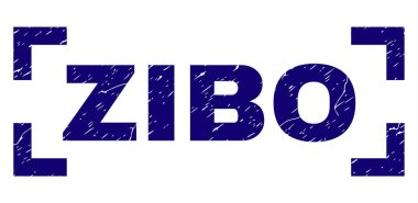 Dokulu Zibo damga mühür köşeler arasında çizik