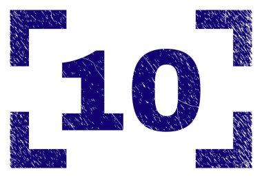 Grunge köşeleri içinde 10 damga mühür dokulu