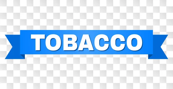 Kék csíkos dohány szöveggel — Stock Vector