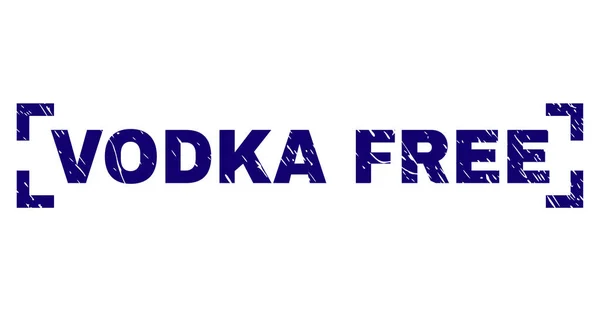 Grunge texturierten Wodka kostenlos Stempel Siegel zwischen den Ecken — Stockvektor