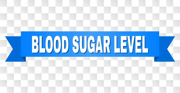 Nastro blu con didascalia del livello di zucchero SANGUE — Vettoriale Stock