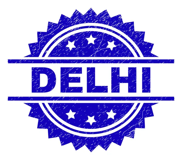 Grunge Delhi damga mühür dokulu — Stok Vektör