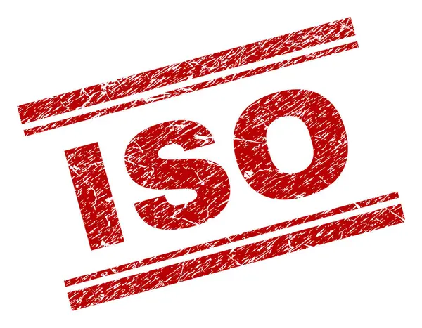 Ridset tekstureret ISO Stempel Seal – Stock-vektor