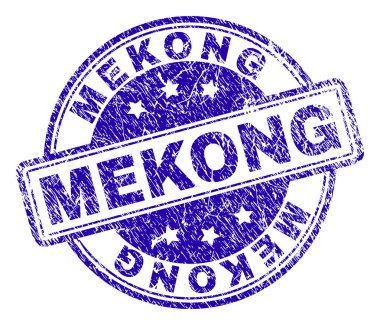 Grunge Mekong damga mühür dokulu