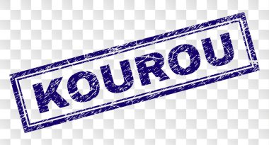 Grunge Kourou dikdörtgen damgası