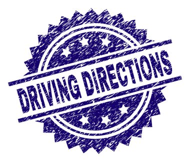 Dokulu sürüş yönergeleri damga mühür çizik